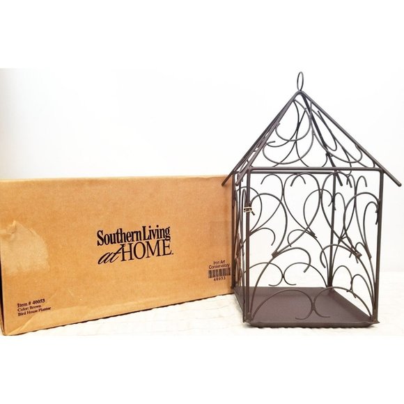 Southern Living at Home Brown Bird House Planter Red Mountain Iron Art - Picture 1 of 15